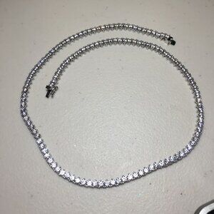 Platinum 18.00 CTTW Diamonique Tennis Necklace